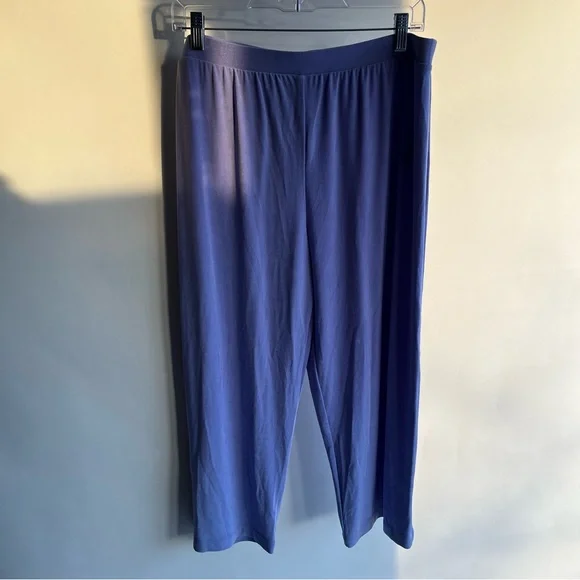 Chico’s Travelers 2 Piece Set Jacket Pants Cropped Periwinkle Purple EUC 2 lg 12 - Picture 6 of 8